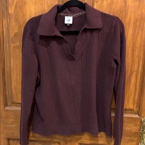 CAbi Women's Deep Maroon V-Neck Athena Sweater